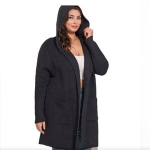 Zenana hooded cardigan sweater - new in bag